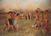 Germain Hilaire Edgard Degas, Young Spartans Exercising